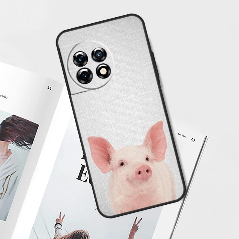 cute pig Case For OnePlus 12 11 9 10 Pro 8T 9R 10T 10R 12R OnePlus Nord 2 2T N20 N10 CE 3 Lite Cover