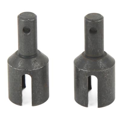 1 Pair Differential Output Cup Front Rear Universal Steel Standard Size Diff Outdrive Cup for 1 8 4WD SLEDG Black