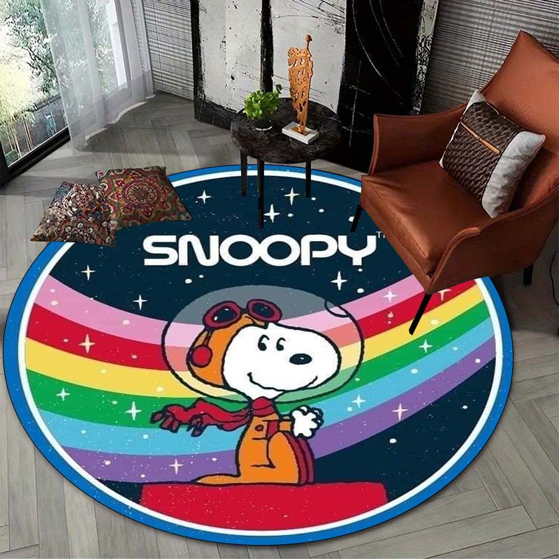 Lucky Red Rose Printed Round Carpet Anti Slip and Easy To Clean Ideal Carpet for Home or Vacation Homes Durable and Affordable