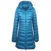 Women's Long Hooded Puffer Down Jacket - Ultra-Light Style