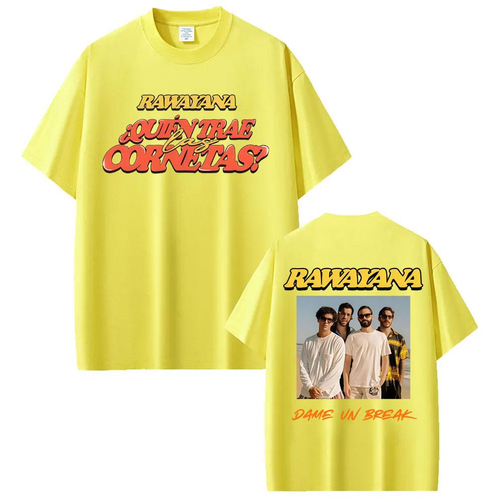 Rawayana Quin Trae Las Cornetas World Tour Tshirts Unisex Women Harajuku Fashion Oversized T Shirt Casual ONeck Cotton Tshirt