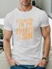 Men's Casual Graphic Tee - Breathable, Geometric Print, Round Neck, Machine Washable - Perfect for Summer