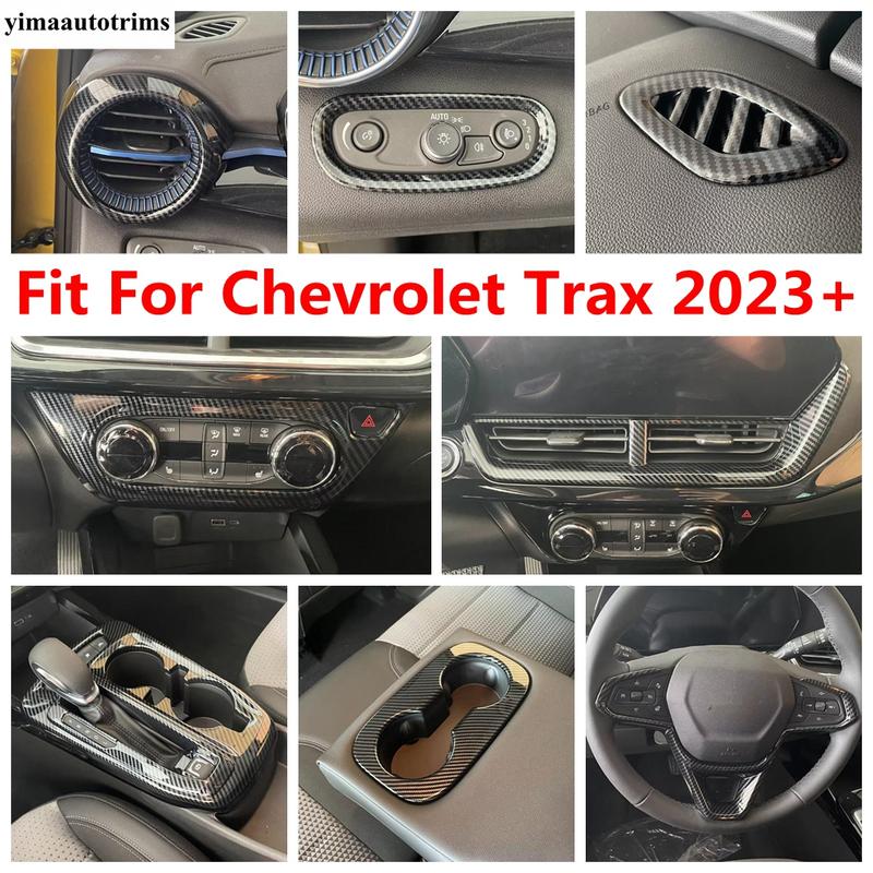 Window Lift / Head Light / Rear Water Cup / Gear Panel / Air AC Outlet Vents Cover Trim Accessories For Chevrolet Trax 2024