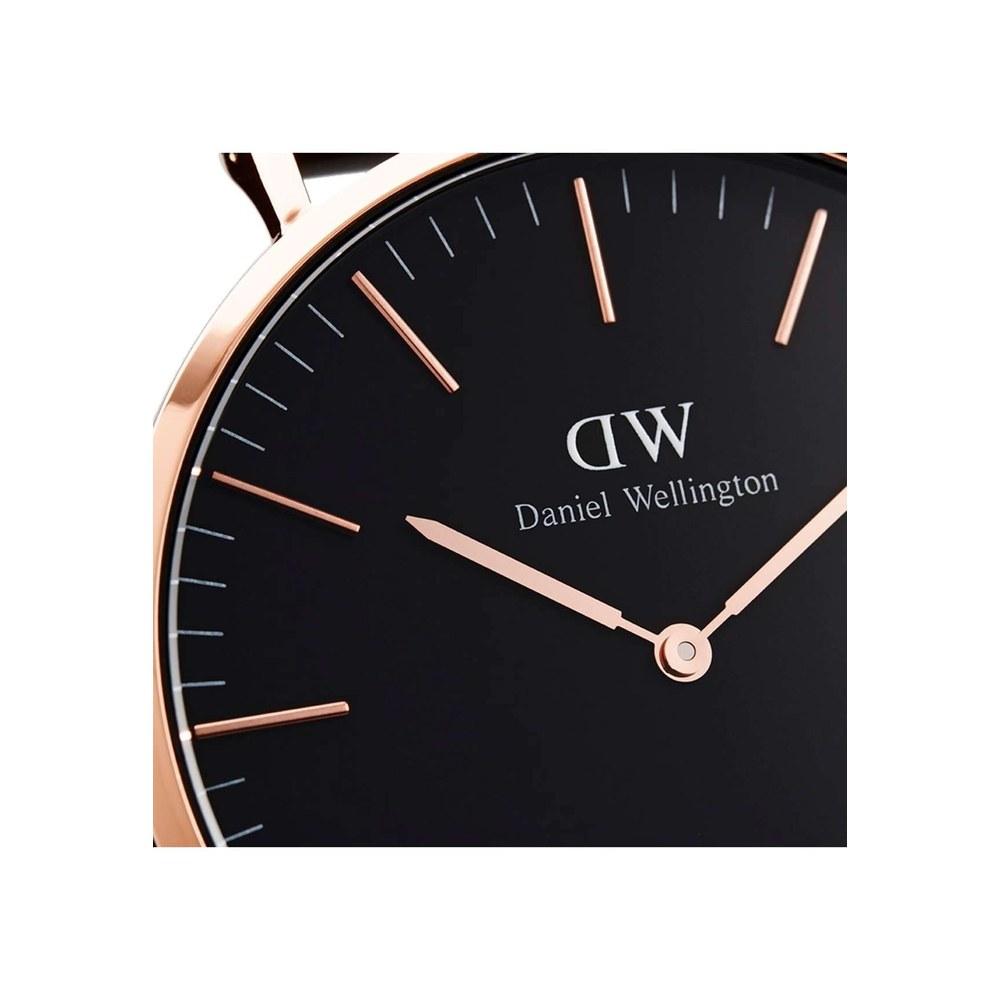 Daniel Wellington Classic Black St Mawes Wristwatch 40mm Men’s Leather Business Stylish Gift for Boyfriend