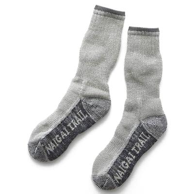 Merinowol Blend Klimmen Berg Wandelen Crew Sokken 90301028 [Naigai] Sokken, Klimmen, Sokken, Lengte, Gebreid, Heren, Dames (23-25cm, 95.Grijs)