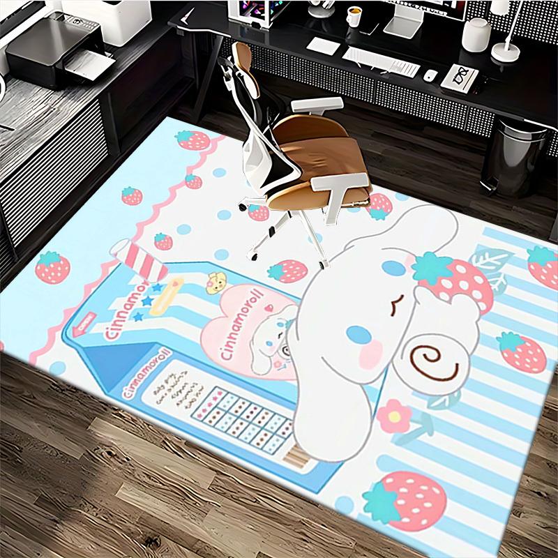 Cinnamoroll Anime Cartoon Design Chair Mat Non-Slip Carpet for Office Home Decoration Living Room Bedroom Game Room Dormitory Gift All Seasons.E075
