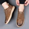 Casual Leather Shoes Men'S  Spring New Soft Leather Cowhide Mens Shoe Soft Sole Versatile Daily Board Shoes Men Loafers Male