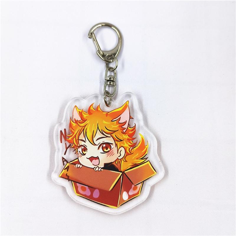 Haikyuu!! Double-Sided Keychain Pendant: Hinata, Kageyama, Kenma
