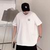 Stretch Fit Anti-wrinkle Loose Men's Short-sleeved Trend Printing Fashion Short-sleeved Top Cotton Comfortable Lightweight T-shirt
