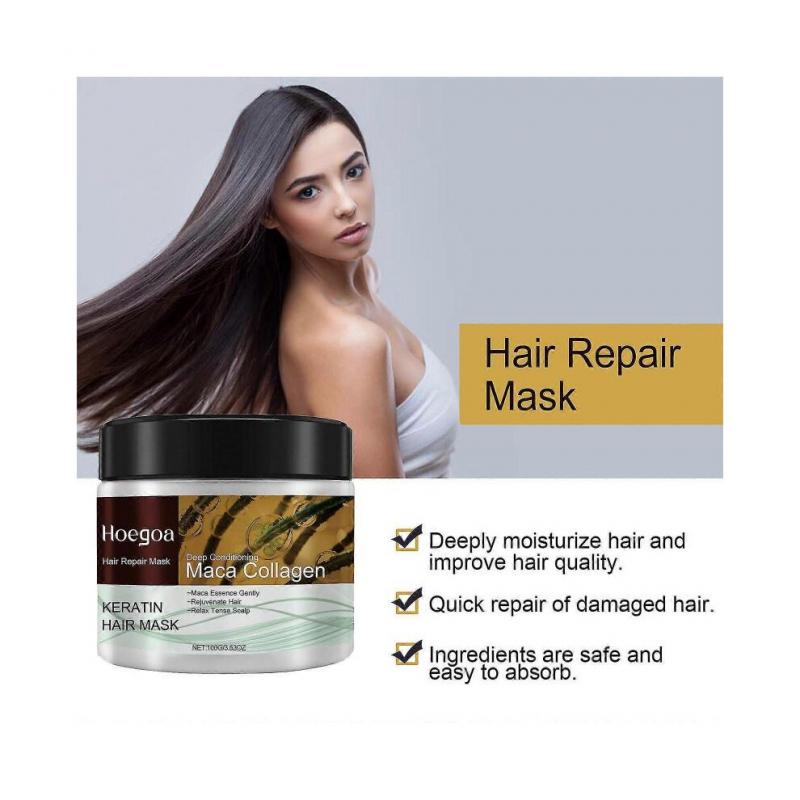 Collagen Hair Treatment, Collagen Hair Mask, Argan Oil Collagen Hair Mask, Deep Repair Conditioning Collagen Hair Mask Essence for Dry Damaged Hair