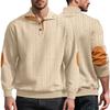 Embroidered Henry Autumn and Winter Loose Casual Sports Stand Collar Buttoned Trendy Sweater