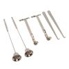 6PCS Candle Accessory Set Wick Trimmer Wick Dipper Candle Snuffer Stainless Steel Easy Grip Use Durable Candle Care Kit