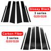 Carbon Fiber Car Window B-Pillar Trim Sticker For BMW F30 E46 E90 G20 318i 325i 320i 328i Door Pillars Wrap Film