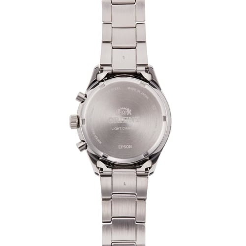 Orient SOLAR Solar Chronograph Watch, Made In Japan, with Manufacturer's Warranty, RN-TY0003L, Men's, Navy