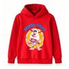 Modischer Kinder Hoodie, Pullover Sweatshirt mit Muster aus Cartoon Monster Charakter und blauem Sloganwort-Dekor, Herbst Winter Freizeit Sport Langarm Oberteil