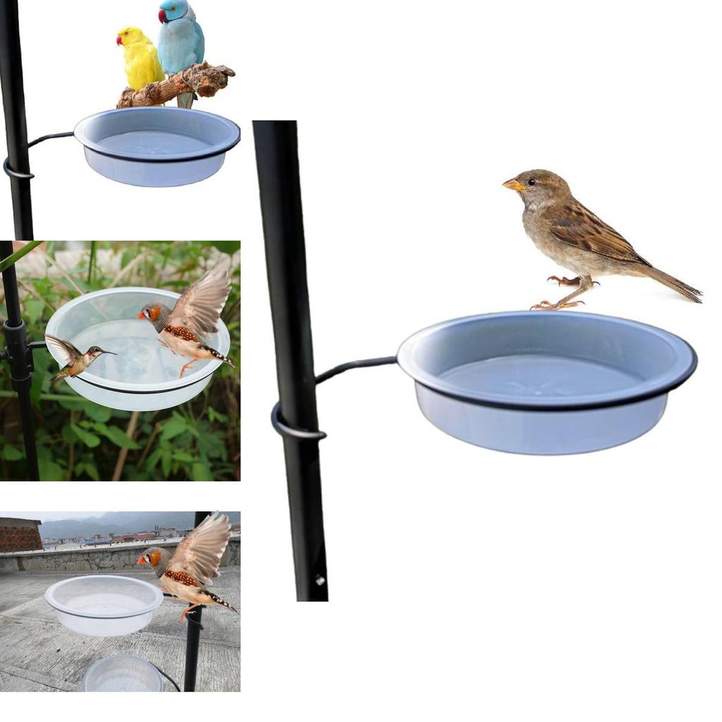 Hochwertiger Plastik-Vogelfutterspender mit stabilem Metallständer und vielseitiger Kolibri-Wasserschale für den Außenbereich