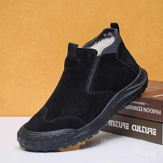 Men’s Winter Snow Boots: Trendy, Warm, Non-Slip, Plus Velvet, Thick Casual Cotton Shoes