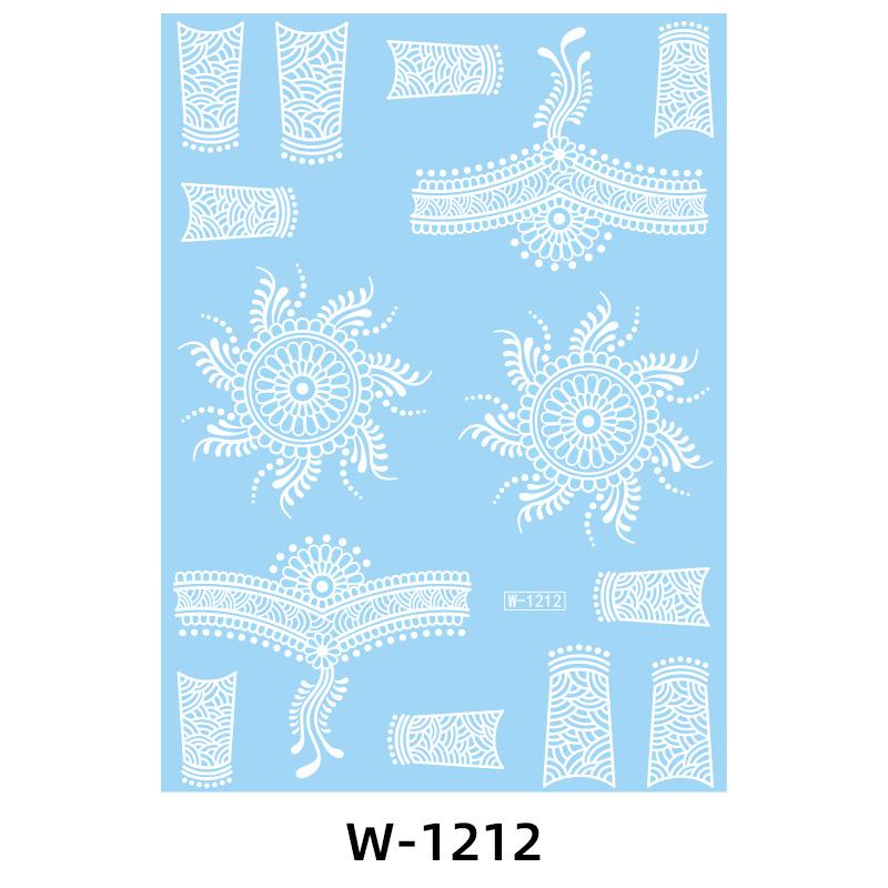 White Lace Tattoo Sticker South East Asia Festival White Henna Tattoo