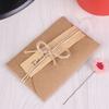 Funny Kraft Paper Handmade Dried Flowers Holiday  Greeting Cards 4 Pcs