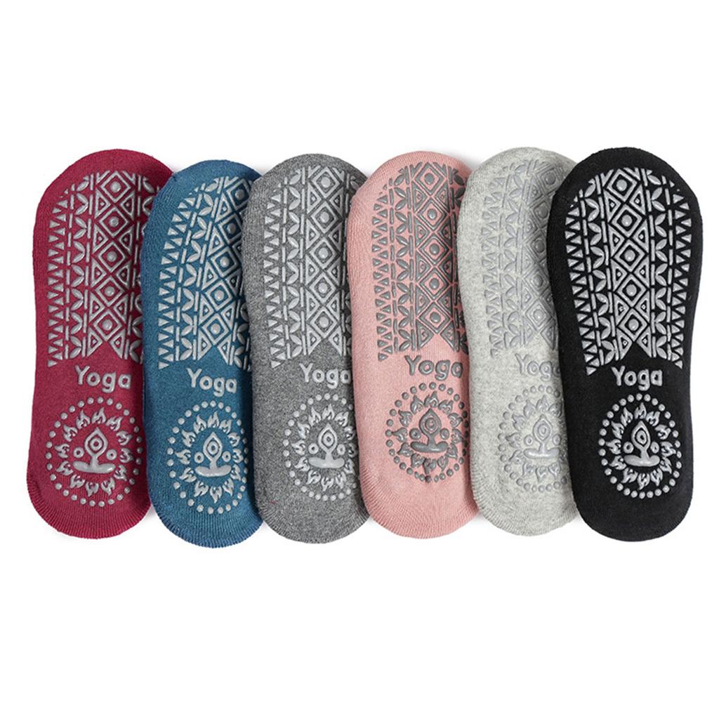 3 Pairs Bandage Yoga Socks For Women Pilates Ballet Dance Cotton Socks Non-Slip Sport Sock Gym Workout Slipper Running Grip Sock