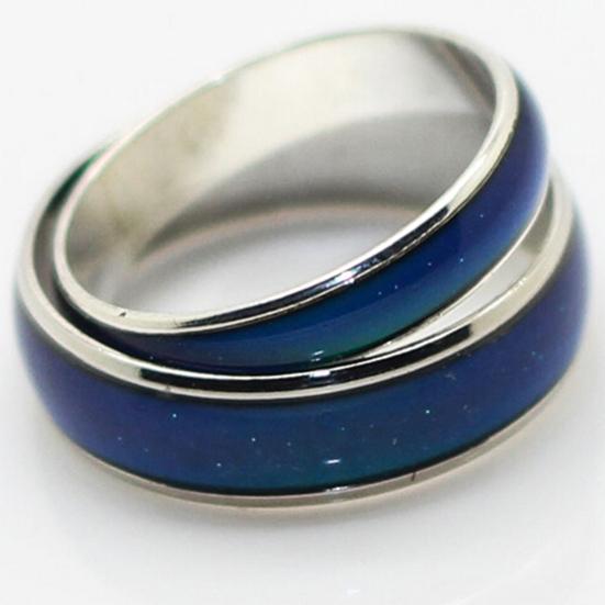 Stimmungsring Romantische Temperaturkontrolle Edelstahl Farbwechsel Geschenk für Paar Geschenke