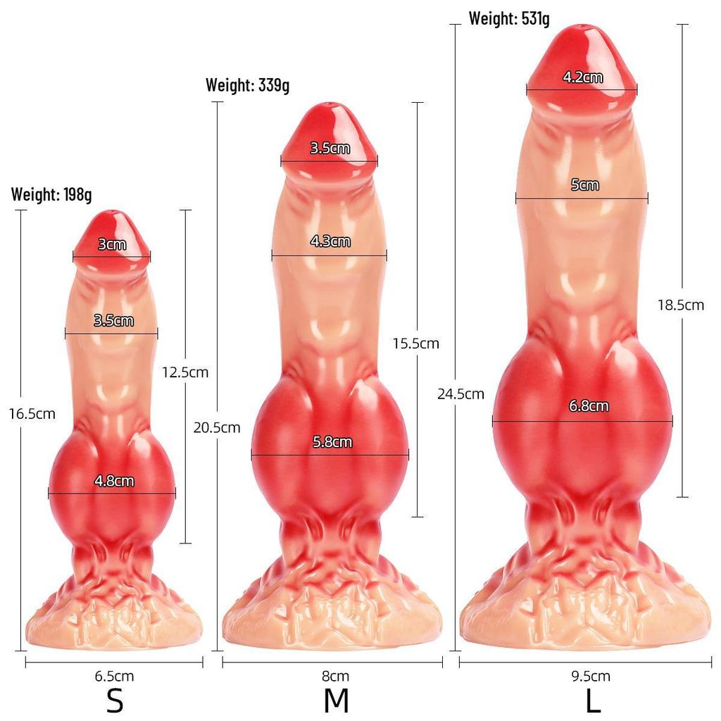 A196 Alien Phallus Dog Penis Anal Plug: Unisex Adult Masturbation and Pleasure Toy