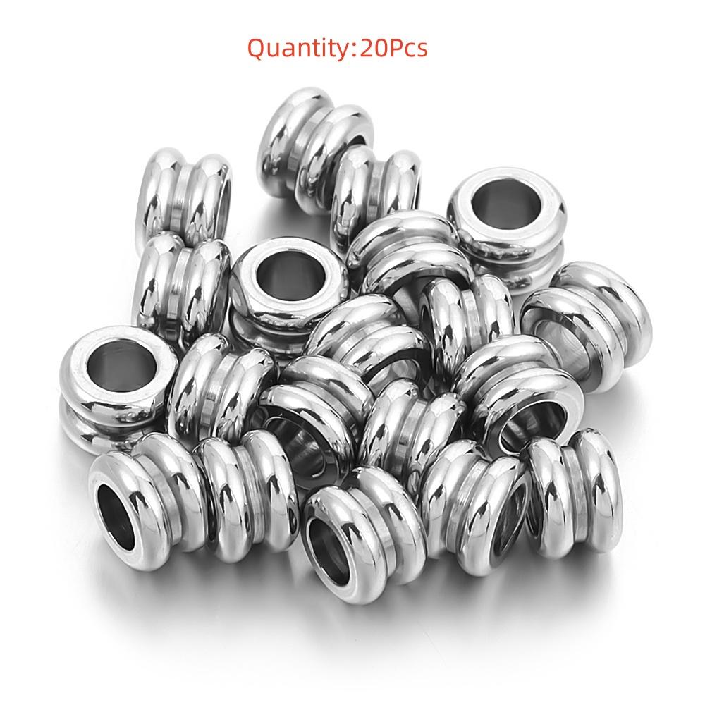 High Quality Stainless Steel Beads Square Round Wheel Shaped Loose Spaced Beads For DIY Charms Bracelet Jewelry Accessories