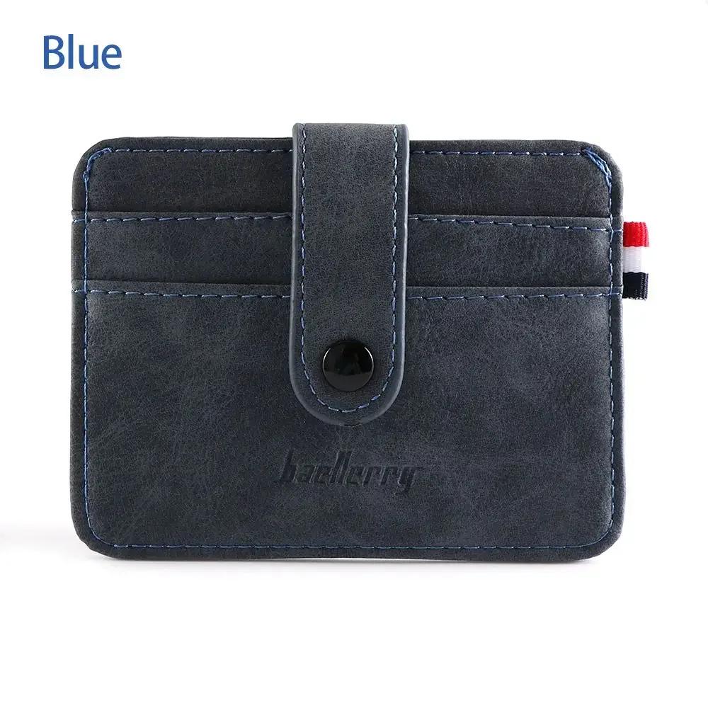 Men's PU Leather ID Credit Card Holder Wallet Coin Purse Fashion Women Business Slim Money Pocket Case Multi-card Card Holder