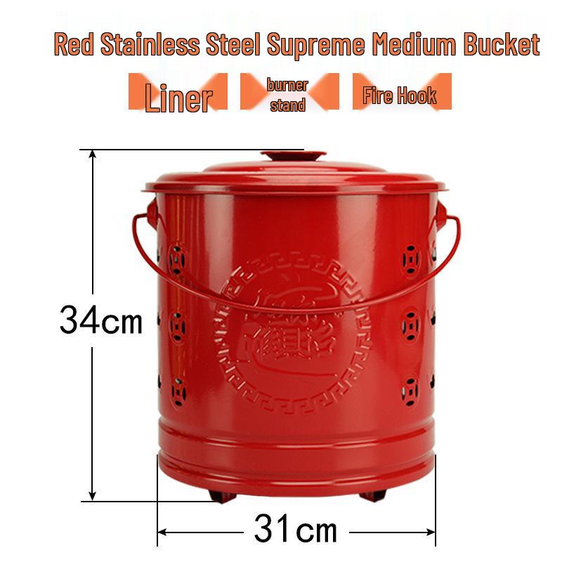 Stainless Steel Paper Burning Basin - Fire Pit and Incinerator Bucket