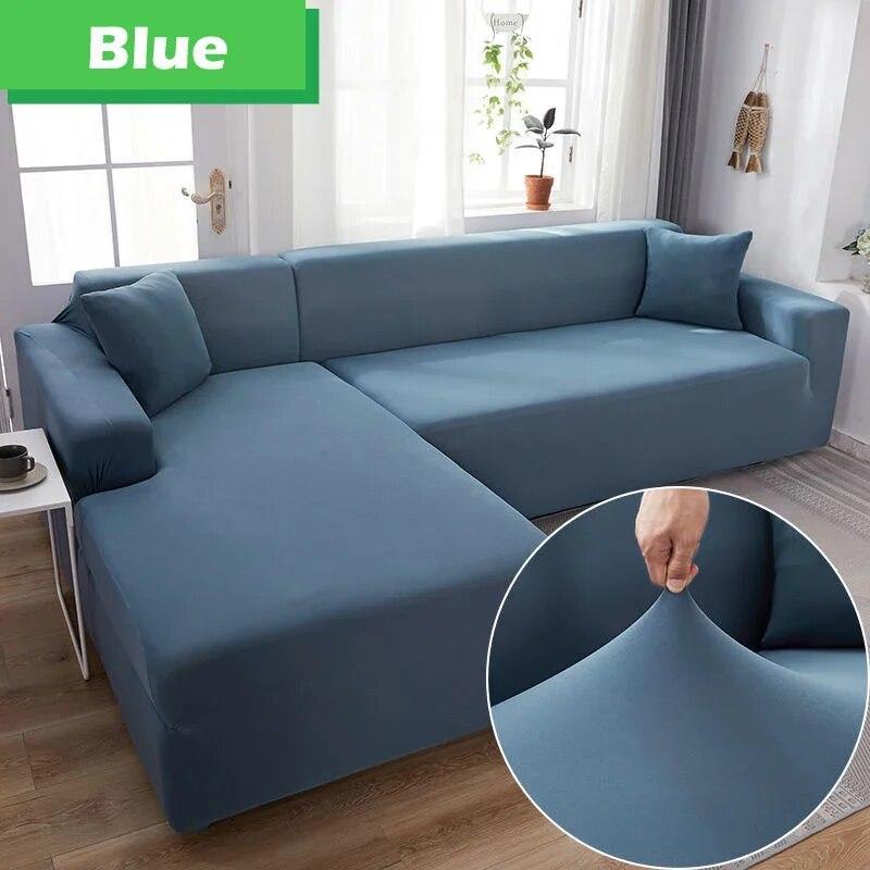 Elastic Solid Sofa Cover 1/2/3/4 Seater Cover for Sofa Couch Armchair L-shaped Corner Sofa Cover Slipcover for Living Room