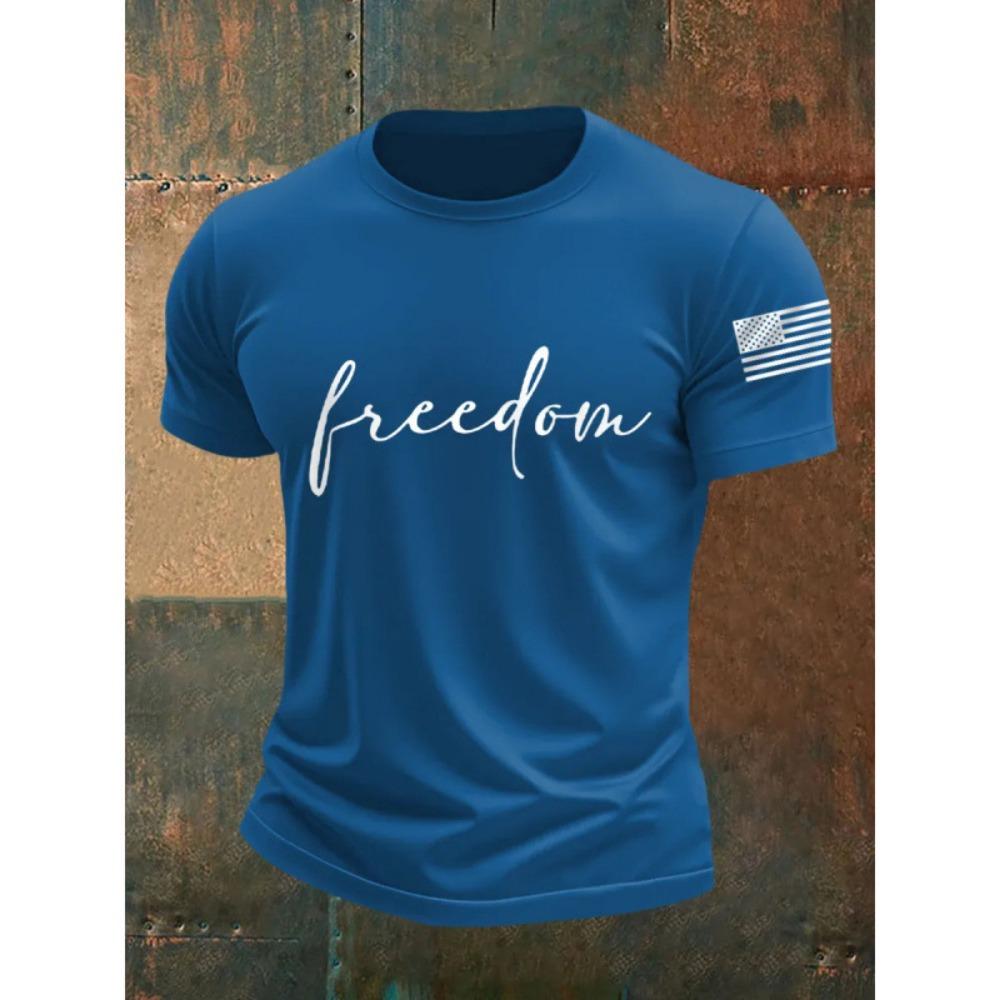 

2026 European and American New T-shirt Casual Fashion Summer Digital Printed Men s Short Sleeved Top 3XL синій