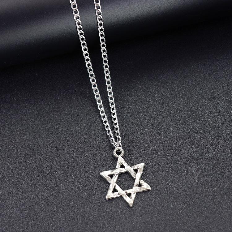 Retro Trendy Cool Titanium Steel Necklace Men's and Women's Hip-hop Personality Square Brand Cross Pendant Japanese and Korean Fashion Street