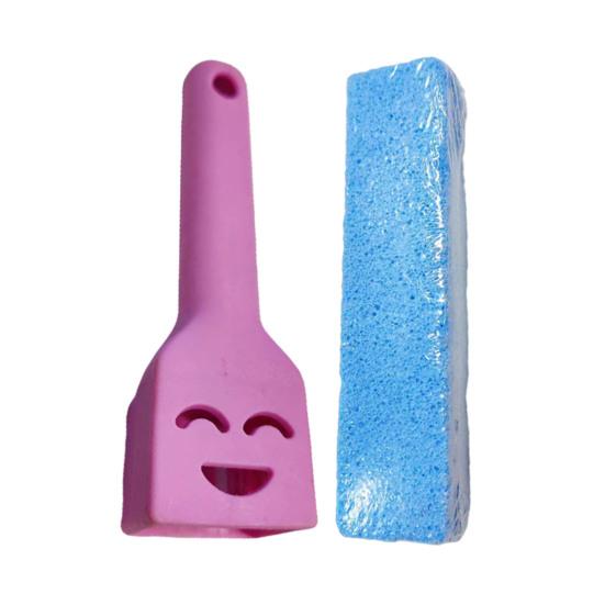Pumice Stone Toilet Bowl Cleaner with Handle Efficiently Removes Hard Water Rings Calcium Buildup Pumice Stone Scrubber