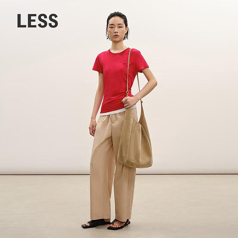 

LESS 2026 Summer Casual Loose Straight Cropped Pants S