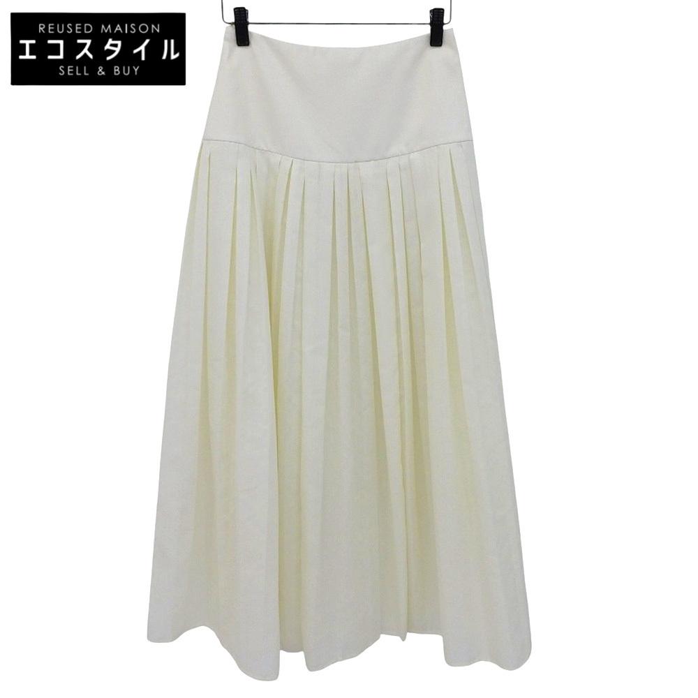 THE ROW Beautiful Pleated Skirt for Women, White, 0 4958-W1749 skirt 0 whiteUsed