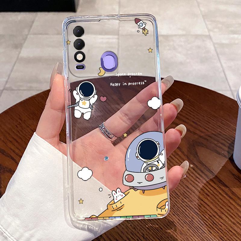 For Tecno Spark 8 8T 8P 9T (India) 7 Pro 7T Case Clear Silicone Soft TPU Jelly Cover KG6 KG7H KG7 KF6 Cute Rabbit Cat Phone Case