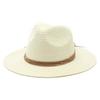 Barnabas Jazz Hat Women'S Fashion Belt Buckle Sunscreen Shade Straw Hat