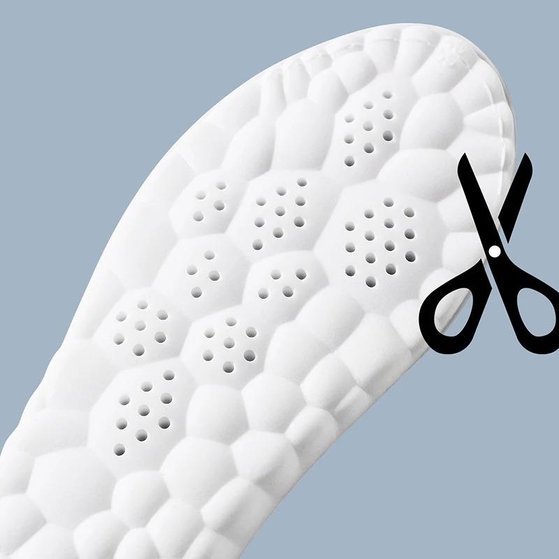 1Pair 2Pairs 4Pairs High Elasticity Latex Sport Insoles Soft Shoe Pads Arch Support Orthotic Insoles Breathable Deodorant Insole