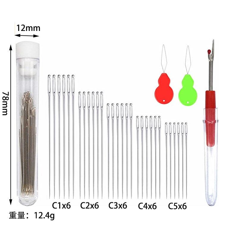 DIY Sewing Package Needles, Blind Set, Side Opening Hole, Fast Breaking, Stainless Steel, Hand Needle Tools, Home Jewelry