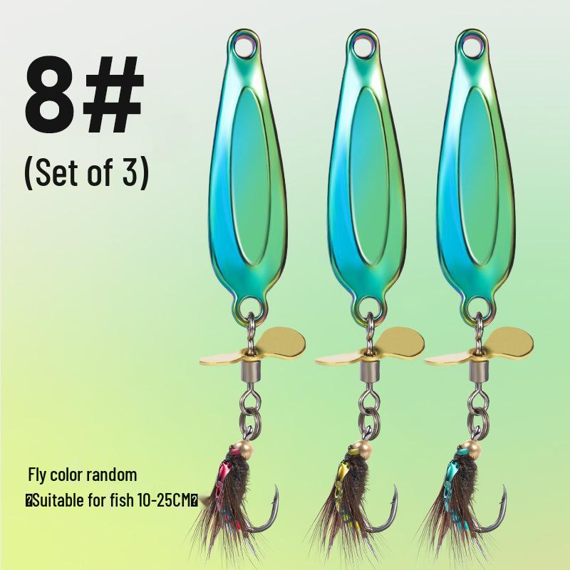 Micro Sequins Casting Iron Fly Fishing Hook Set for Minnows, White Stripes, Crucian Carp, and Freshwater Fish Lures