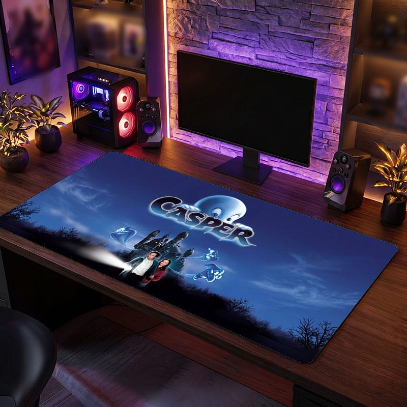 Big Mouse PadCasper the Friendly Ghost Extended Soft Desk Mat Gaming Office Computer Table Decor Mat