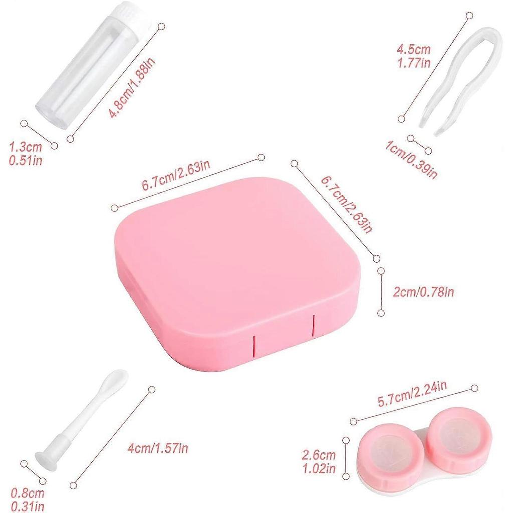 Haisheng 4Pcs AcserGery Gift Portable Contact Lens Case Contact Lens Kit Contact