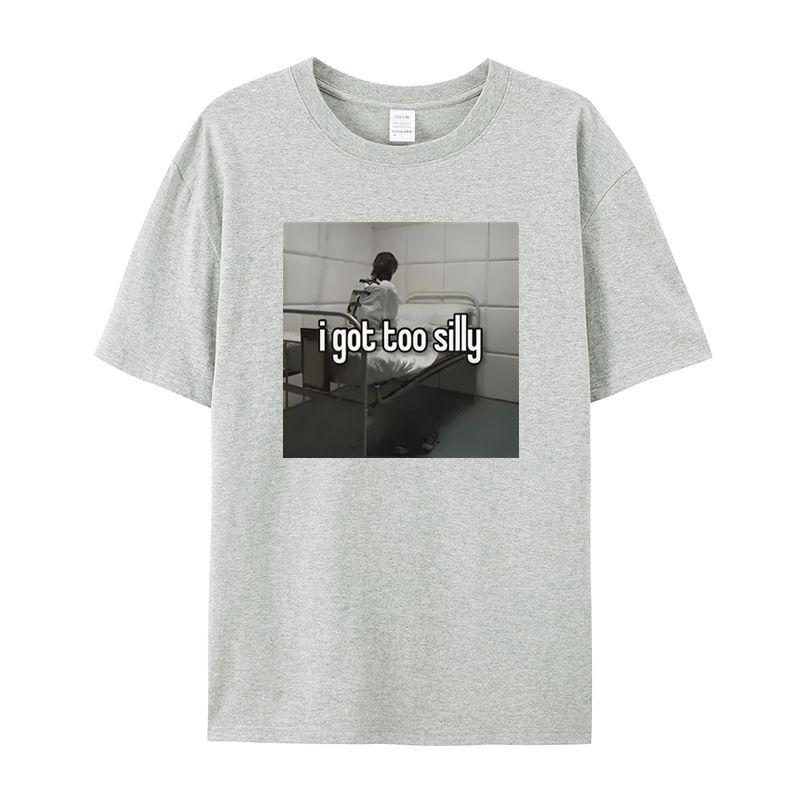 2025 Sommer Trendige Mode Rundhals T-Shirt Ich War Zu Albern für Beide Männer und Frauen Locker und Vielseitig Kurze Ärmel