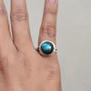 Piatră prețioasă Labradorit Foc Albastru Natural Inel Bijuterie Argint Sterling 925, Cadou Handmade Inel Labradorit