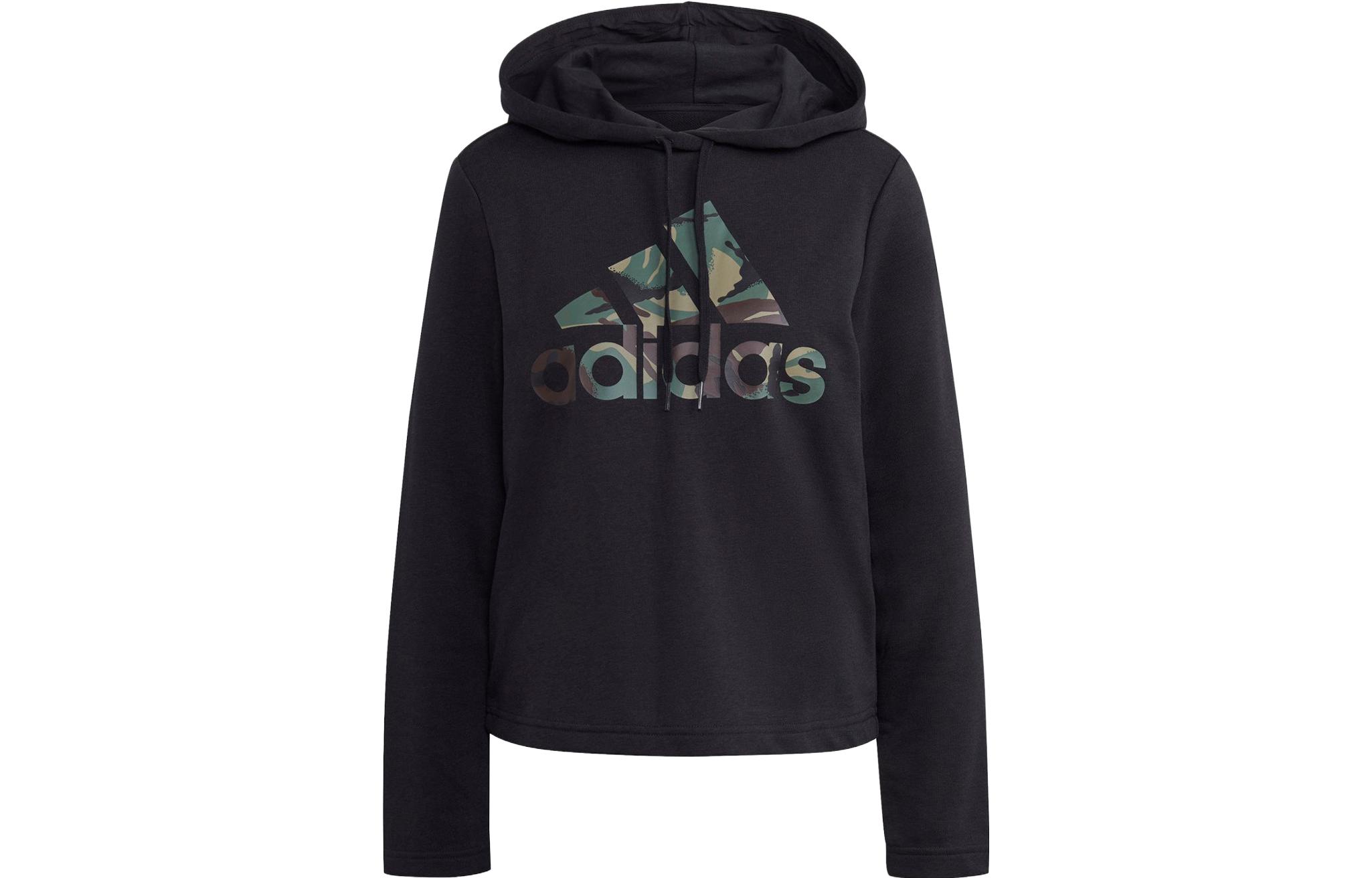 Adidas Sweatshirts Women s Black Hooded Moderate Other GL7554 M