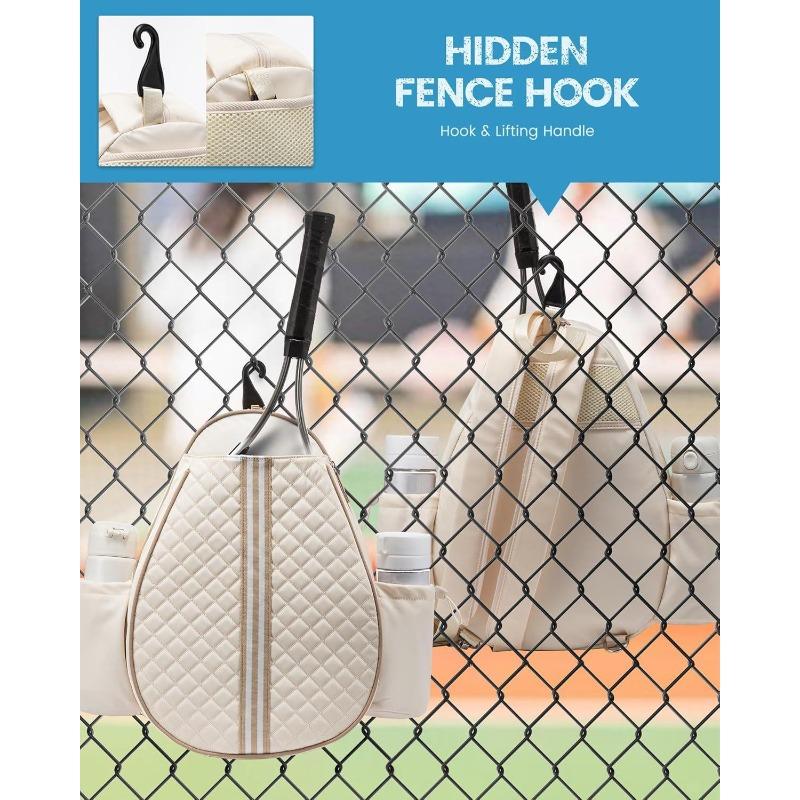 New Lightweight Tennis Backpack, Crossbody Waterproof Paddle Bag for Pickleball, Badminton, Padel, Multi-Sport Racket Carry Case