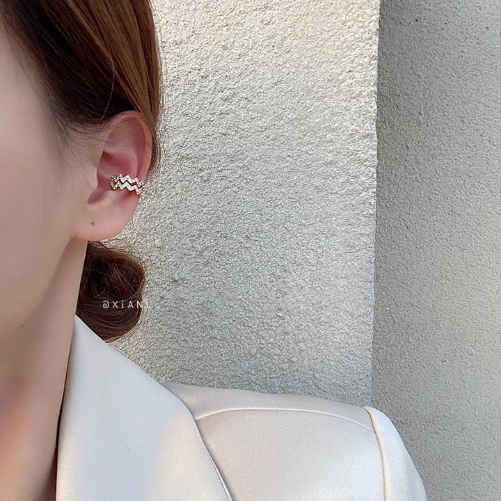 Diamond-set Ear Clips, Cold Wind Temperament, Earbone Nails, No Ear Holes, Fairy Energy, Mori Super Fairy