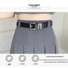 Elegant High-Waisted A-Line Pleated Skirt - Mid-Length, Slimming, Fashionable Niche Design