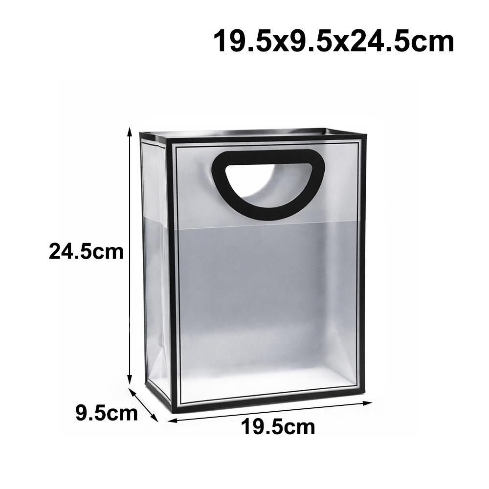 

Portable Clear PVC Gift Bags Waterproof Simple Style Transparent Gift Bags Frosted Plastic Tote Bag Wedding Party