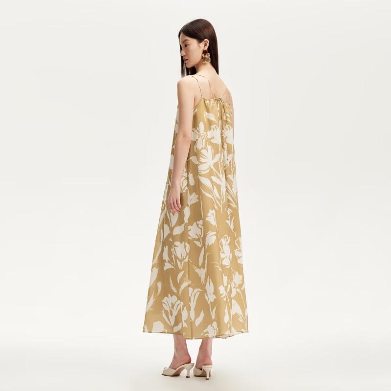 VEROMODA 2025 Summer Tencel Linen Printed Strappy Maxi Dress